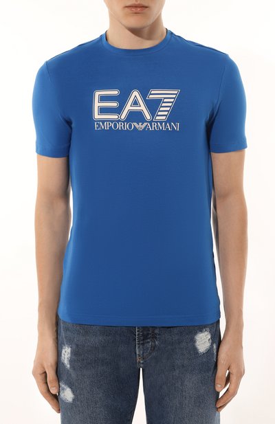 Хлопковая футболка EA7, арт. 6DPT62/PJVQZ/S, фото 3