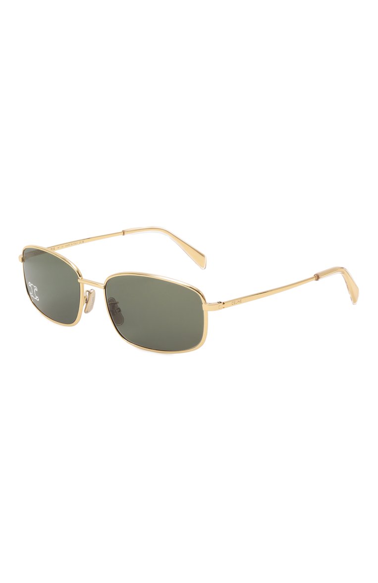 Женские солнцезащитные очки CELINE EYEWEAR зеленого цвета, арт. CL40285U 30N | Фото 1 (Региональные ограничения белый список (Axapta Mercury): Не проставлено; Нос: Не проставлено; Тип очков: С/з; Материал: Металл; Оптика Гендер: оптика-женское; Очки форма: Прямоугольные)