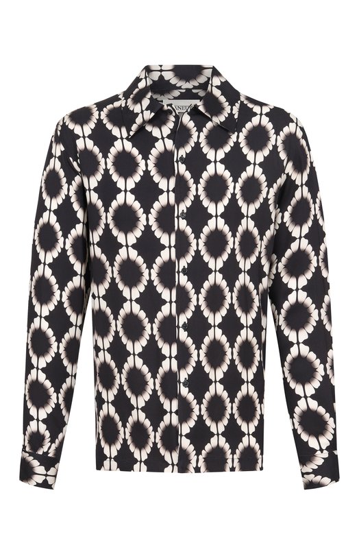 Рубашка из вискозы Laneus S6LAMASI219 Чёрный S6LAMASI219