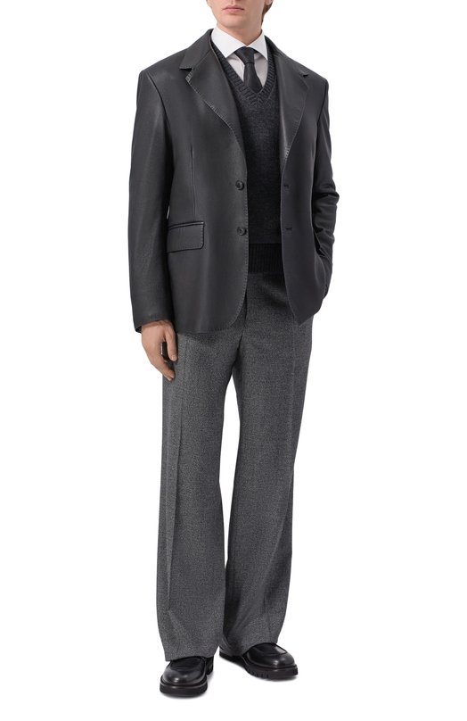 Кожаный пиджак MVST M25.1PM.J004/CERV0 SILKY Чёрный  M25.1PM.J004/CERV0 SILKY Фото 2