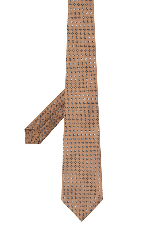 Шелковый галстук Kiton UCRVKPC06L8109 Бежевый  UCRVKPC06L8109 Фото 3