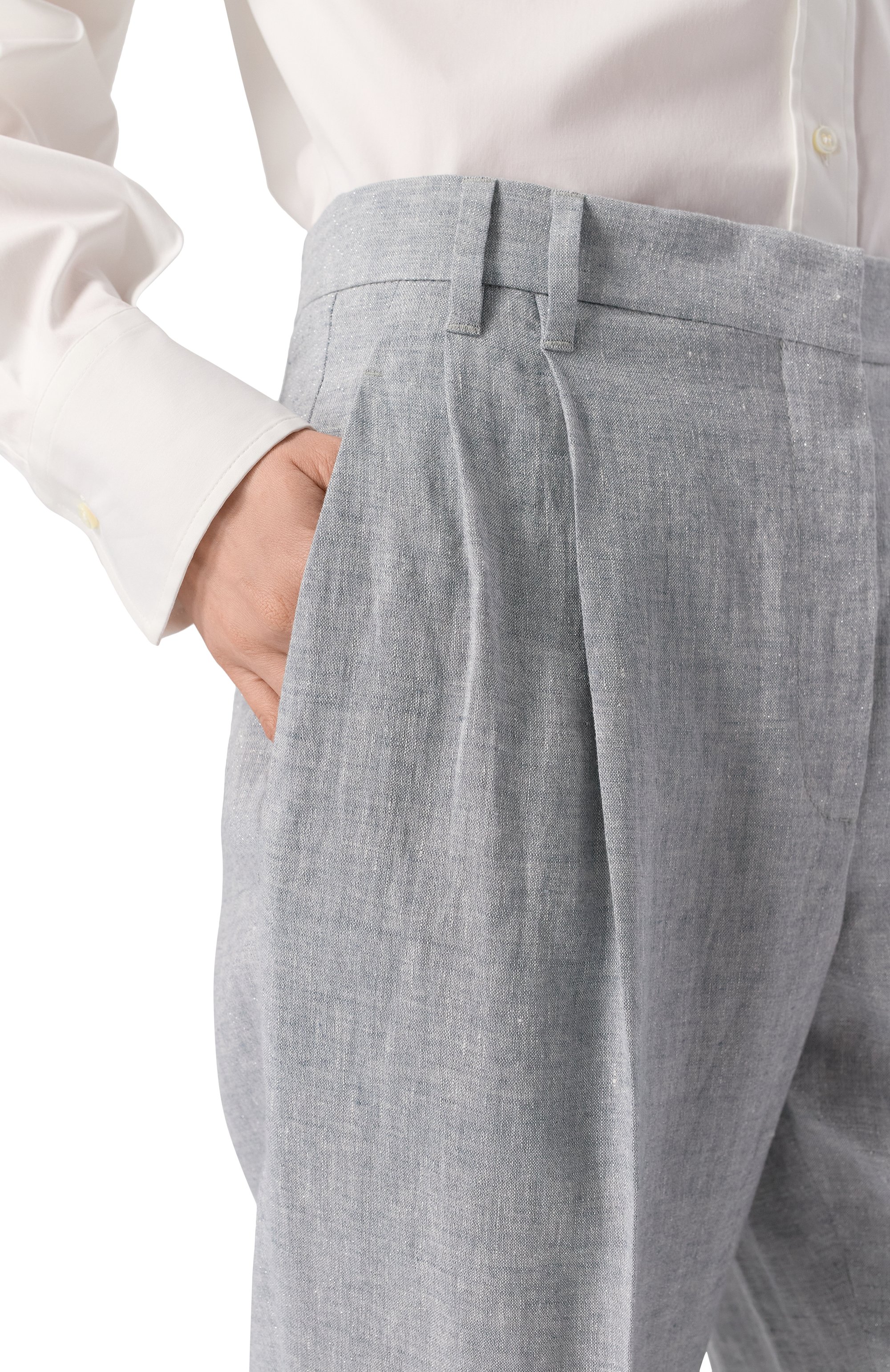 Льняные брюки BRUNELLO CUCINELLI, арт. MH547P8308, фото 5