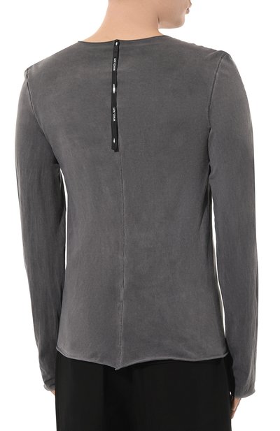 Хлопковый лонгслив WHO_AM, арт. MTSH4-P241-GRY, фото 4