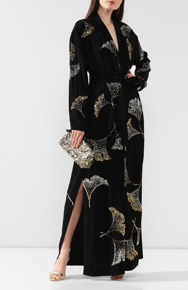Женский клатч DRIES VAN NOTEN золотого цвета, арт. 192-11523-348 | Фото 2 (Размер: small; Статус проверки: Проверено, Проверена категория; Женское Кросс-КТ: Вечерняя сумка, Клатч-клатчи; Материал: Текстиль)