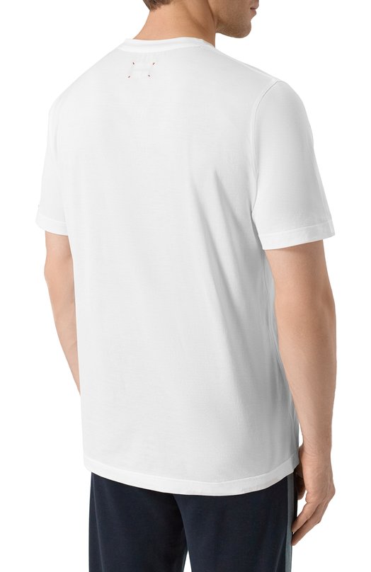 Хлопковая футболка Kiton UMK0721HE30 Белый  UMK0721HE30 Фото 4