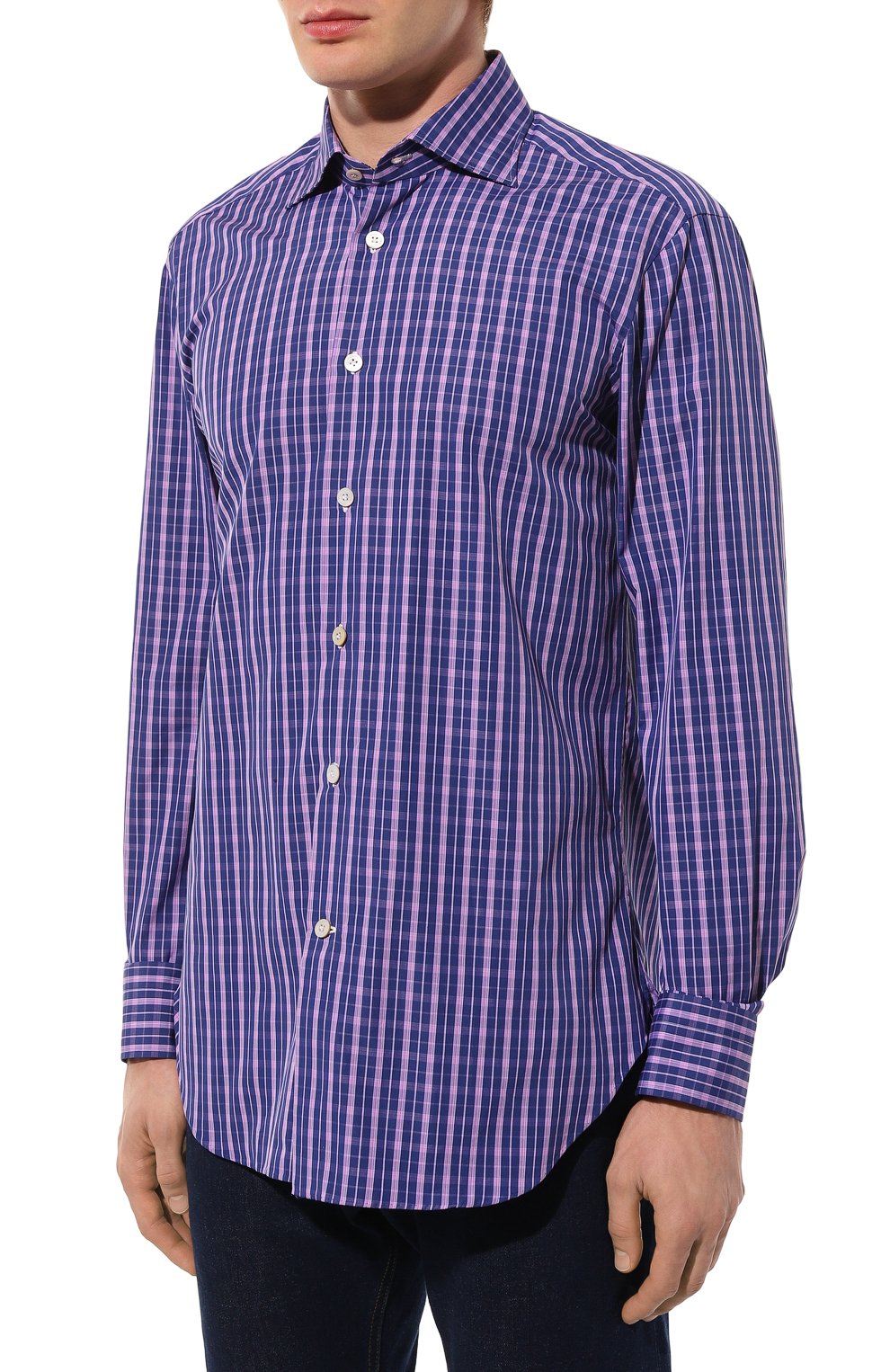 Хлопковая рубашка KITON, арт. UCIH0909720, фото 3