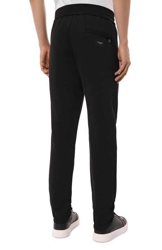 Хлопковые брюки Dolce & Gabbana GZ12AT/G7M4Y Чёрный  GZ12AT/G7M4Y Фото 4