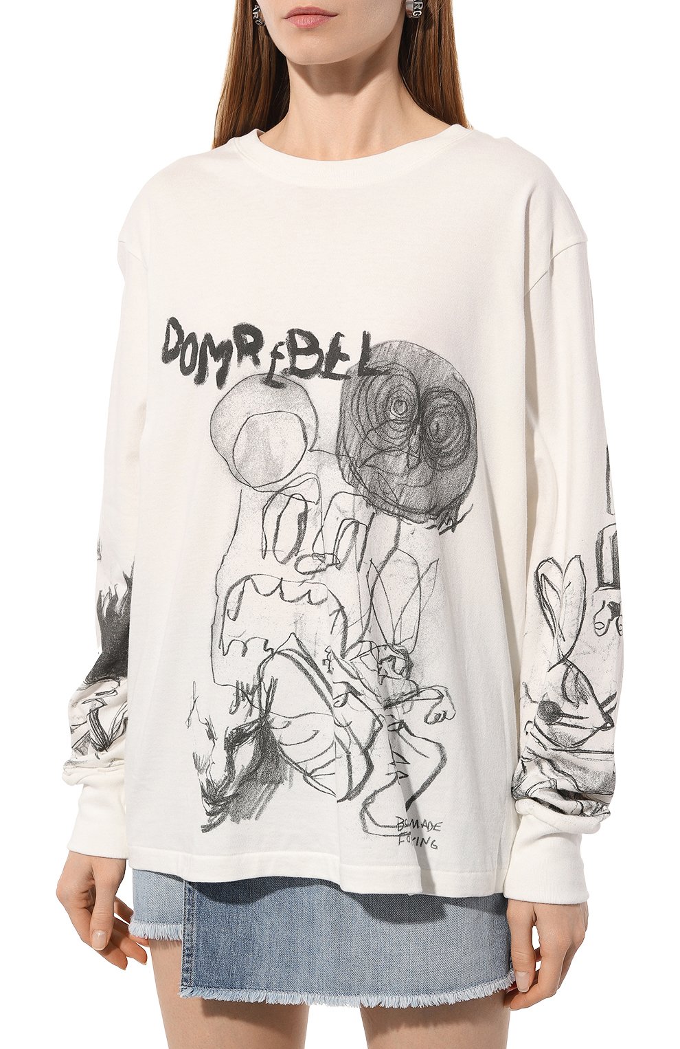 Хлопковый лонгслив DOMREBEL, арт. XER0X/L0NG SLEEVE T-SHIRT, фо то 3