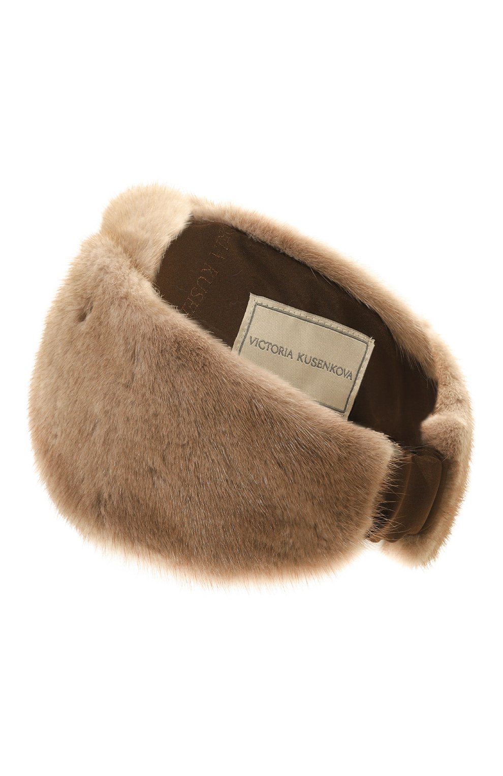 Меховой ободок из норки VICTORIA KUSENKOVA бежевого цвета по цене 67320 руб., арт. 161900033016, фото 3 Меховой ободок из норки VICTORIA KUSENKOVA, арт. 161900033016, фото 3