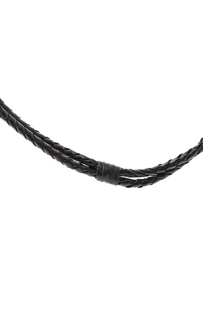 Кожаное колье VERSACE черного цвета по цене 49950 руб., арт. 1010819/1A00637, фото 4 Кожаное колье VERSACE, арт. 1010819/1A00637, фото 4