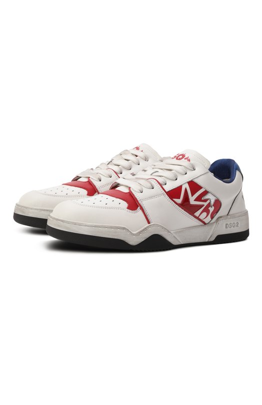 Кожаные кеды Spiker Dsquared2 SNM0428 Белый SNM0428