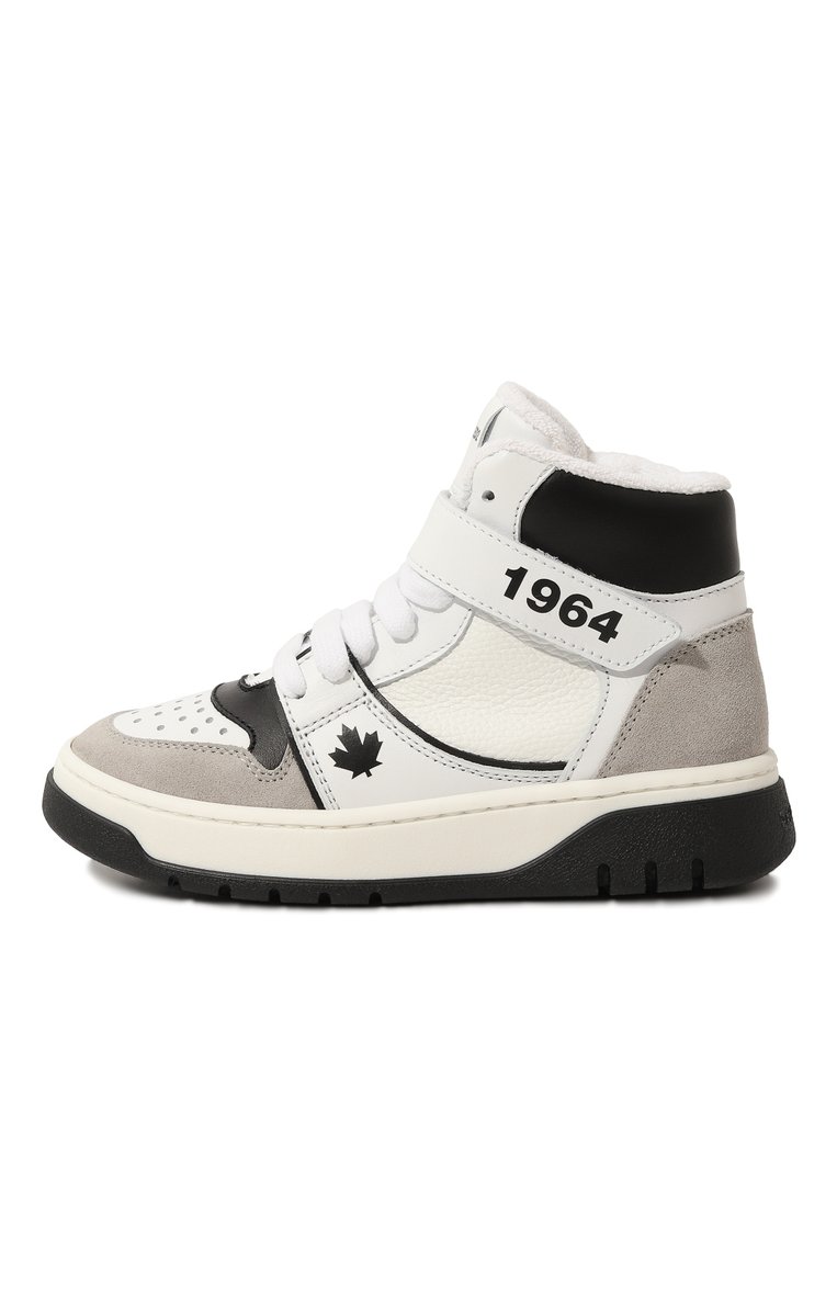 Высокие кеды из кожи DSQUARED2, арт. 75660/28-35, фото 1