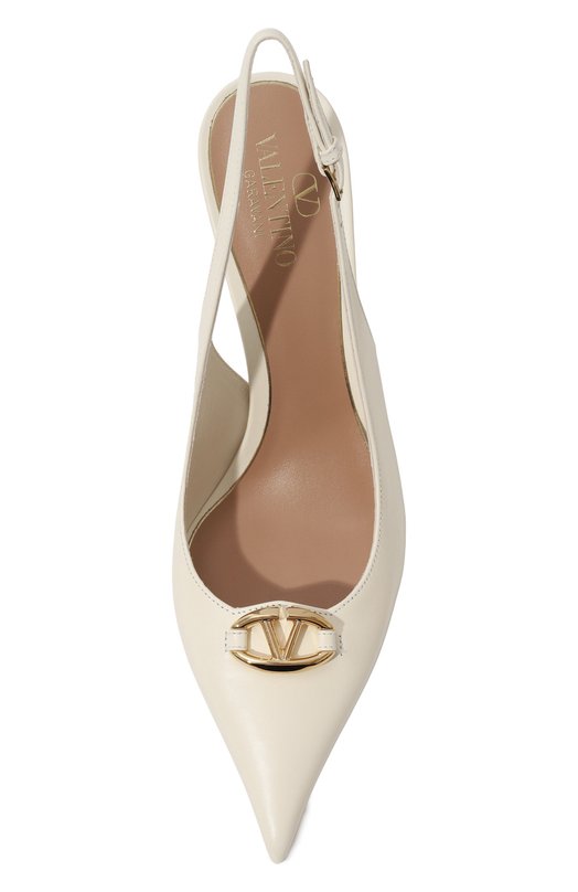 Кожаные туфли VLogo Valentino 5W2S0JE0/EEY Кремовый  5W2S0JE0/EEY Фото 6