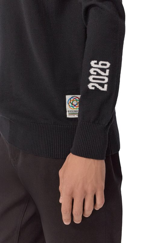 Шерстяная водолазка Dirk Bikkembergs BMM1173 Чёрно-белый  BMM1173 Фото 5