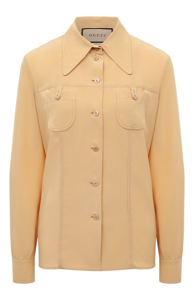 Шелковая рубашка GUCCI, арт. 654646 ZAAOG, фото 1