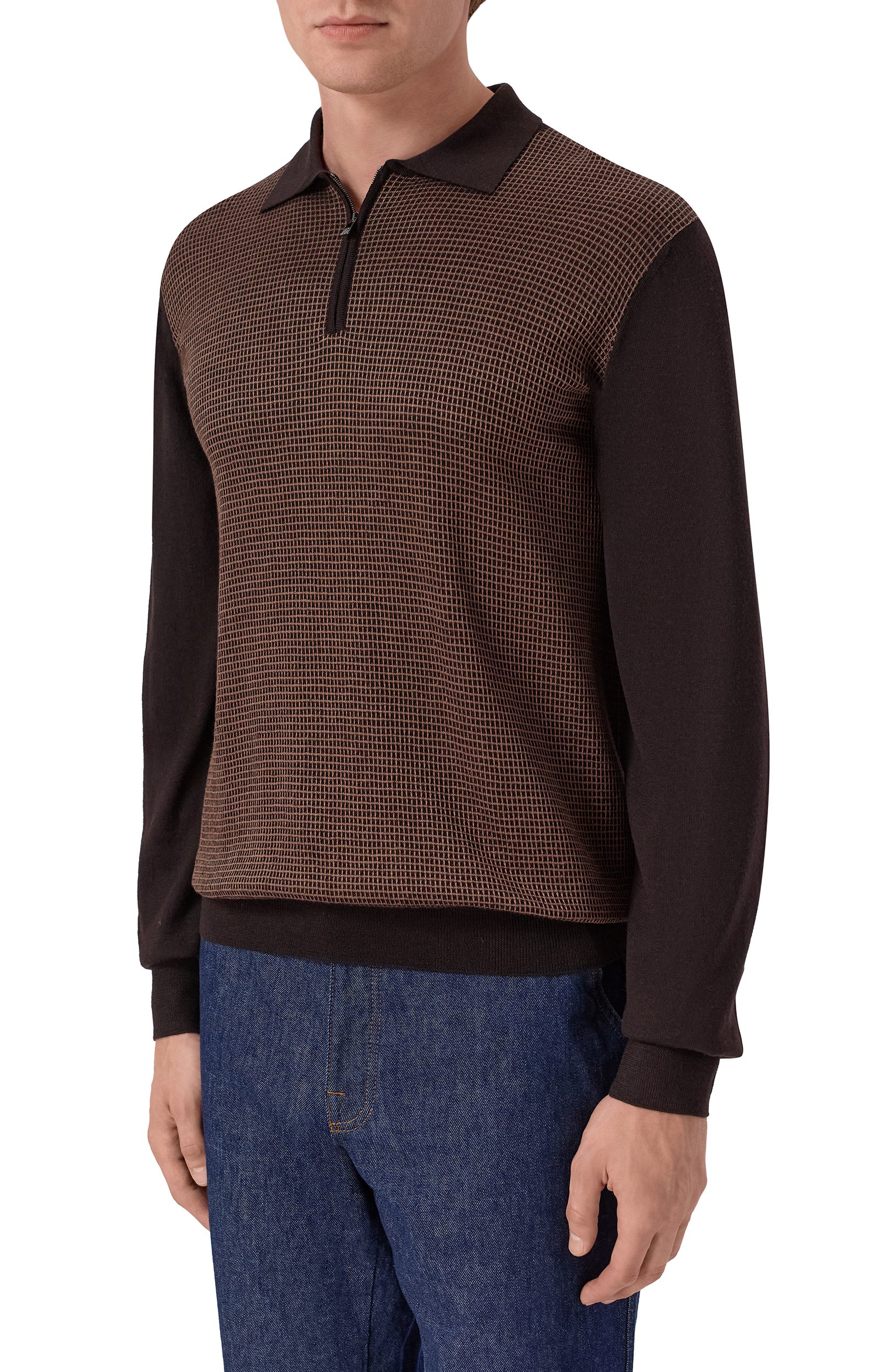 Поло из шерсти и шелка CORNELIANI, арт. 28M587/2A25144, фото 3