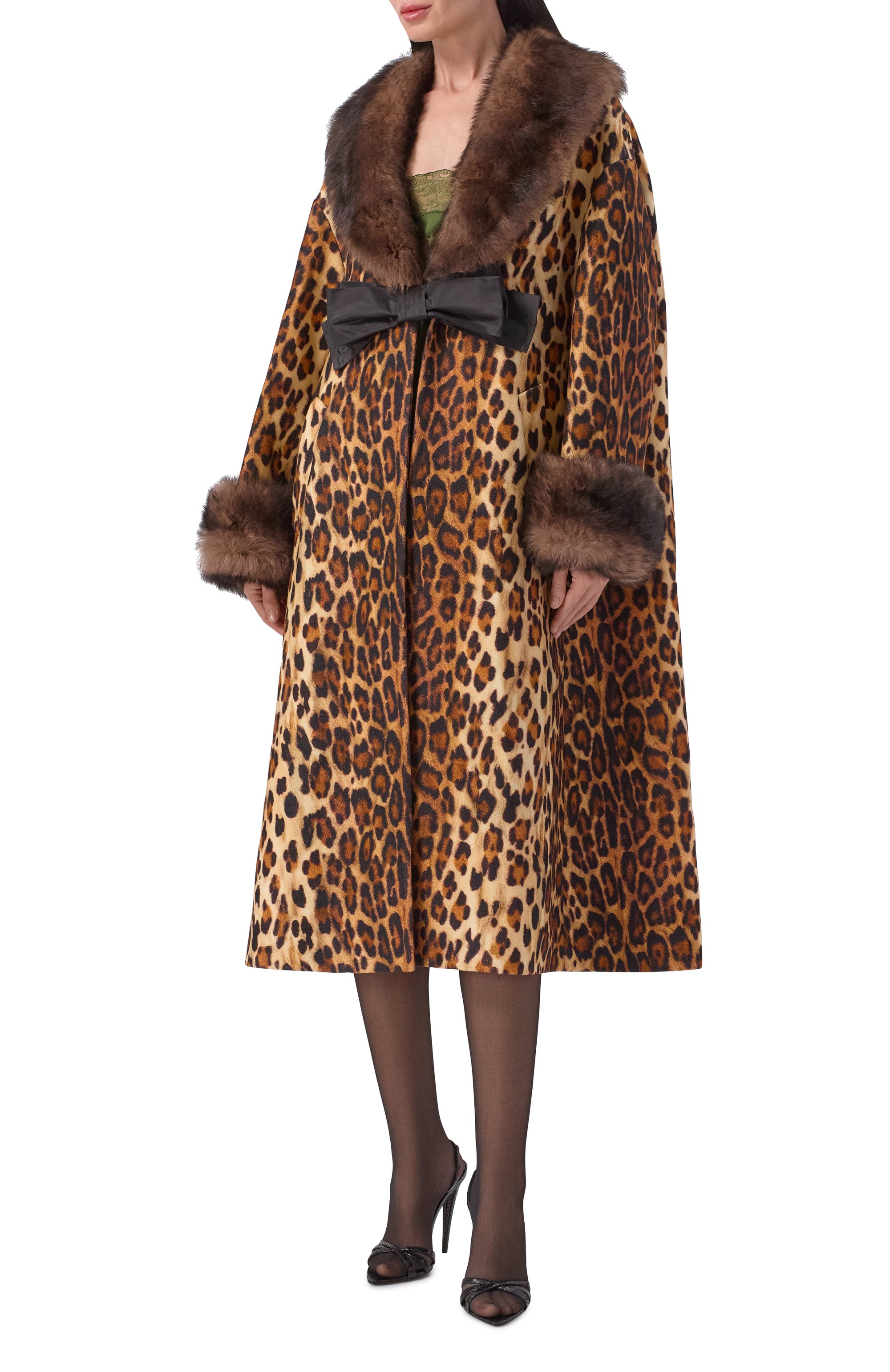 Шерстяное пальто с отделкой из ягненка VALENTINO, арт. 8B3CA441/A1H, фото 3