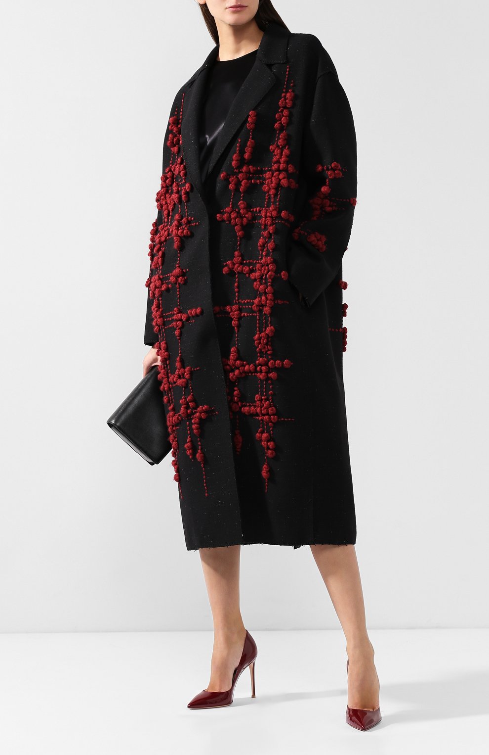 Шерстяное пальто BOTTEGA VENETA черного цвета по цене 1525000 руб., арт. 525407/VETC0, фото 2 Шерстяное пальто BOTTEGA VENETA, арт. 525407/VETC0, фото 2