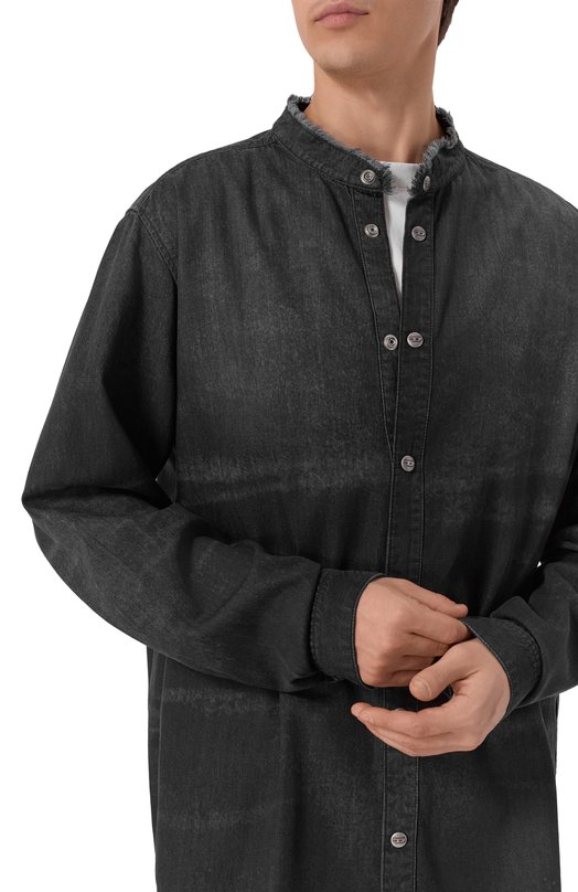 Рубашка из хлопка и лиоцелла Diesel A21472/068VG Серый  A21472/068VG Фото 5