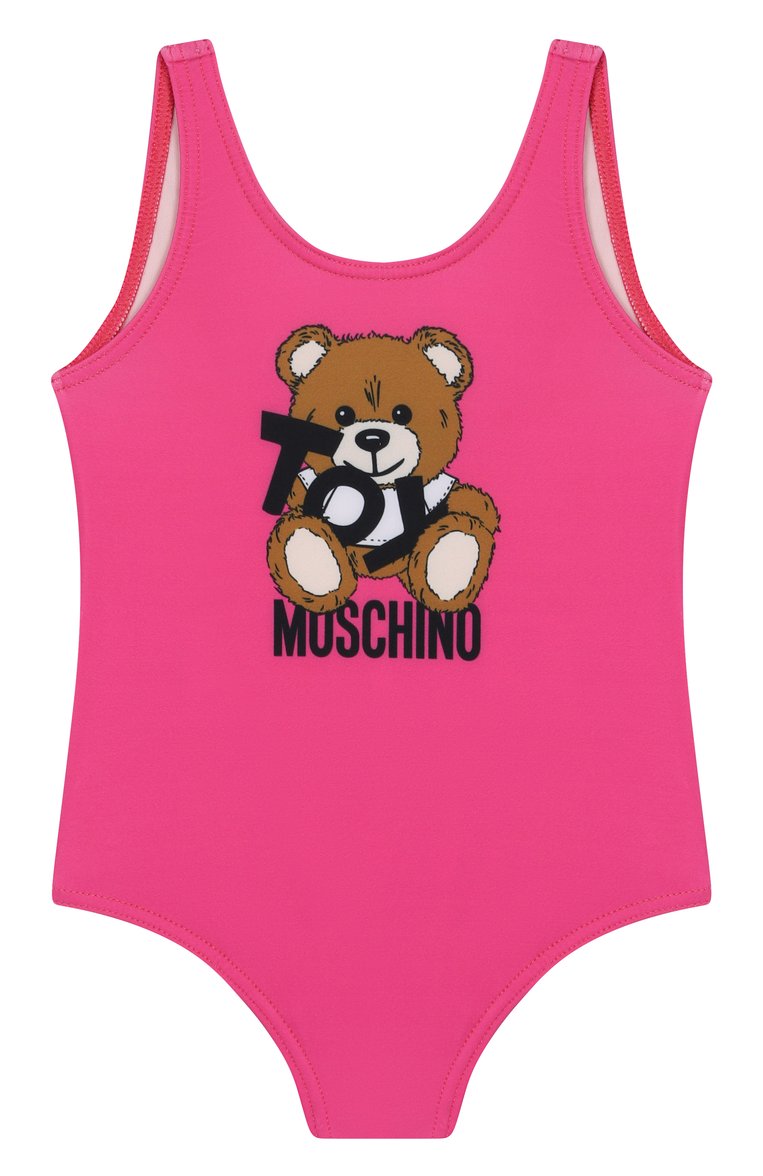Детского слитный купальник MOSCHINO фуксия цвета, арт. M0L00A/LKA00 | Фото 1 (Нос: Не проставлено; Материал внешний: Синтетический материал; Кросс-КТ НВ: Купальники; Тематический товар: Teddy Bear; Ростовка одежда: 12 мес | 80 см, 18 мес | 86 см, 24 мес | 92 см, 36 мес | 98 см)