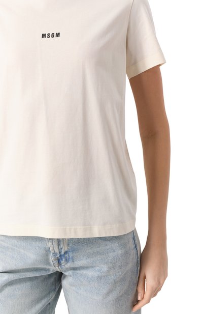 Хлопковая футболка MSGM, арт. 2000MDM500 200002, фото 5