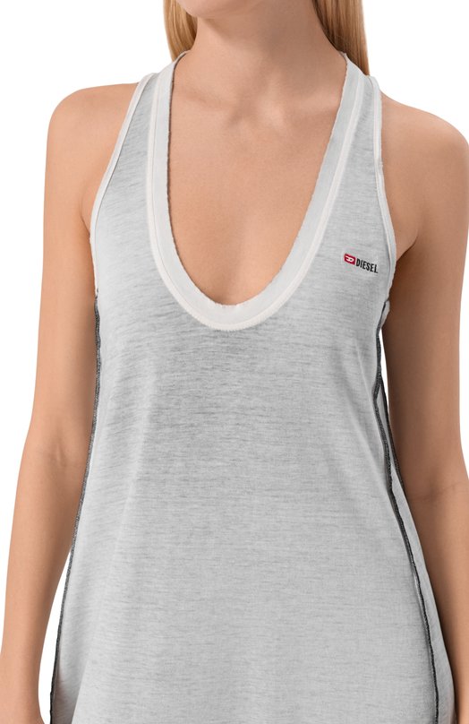 Хлопковое платье Diesel A20365/0BMCC Серый  A20365/0BMCC Фото 4