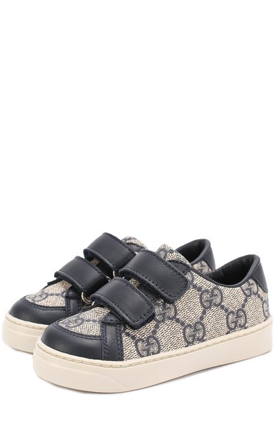 Кеды с принтом с застежками велькро GUCCI, арт. 418990/KLQ30, фото 1