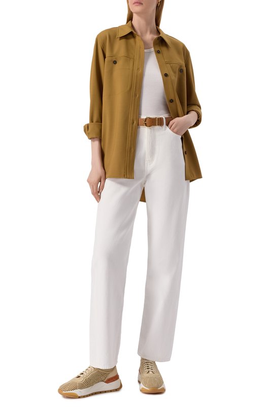 Текстильные кроссовки Santoni WBIG61335BRMTNSN Бежевый  WBIG61335BRMTNSN Фото 2
