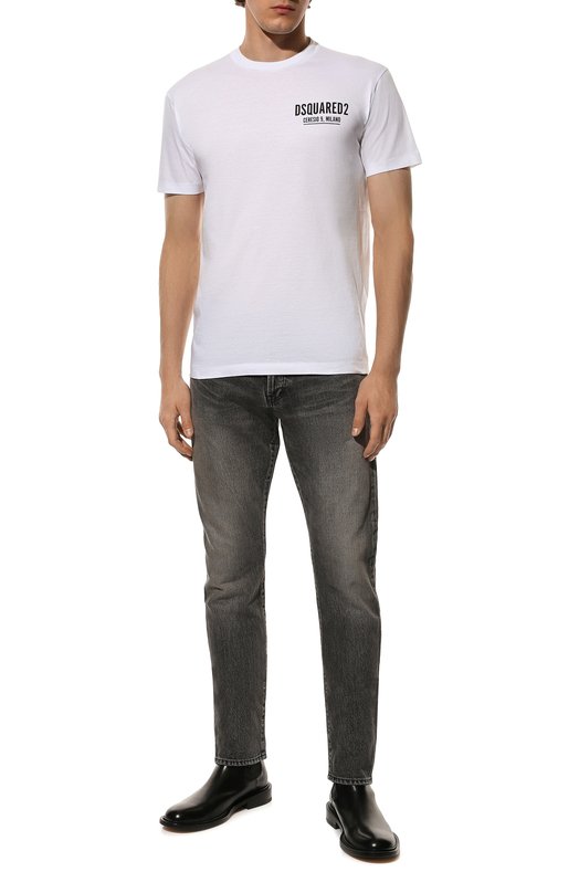 Хлопковая футболка Dsquared2 S71GD1116/S23009 Белый  S71GD1116/S23009 Фото 2