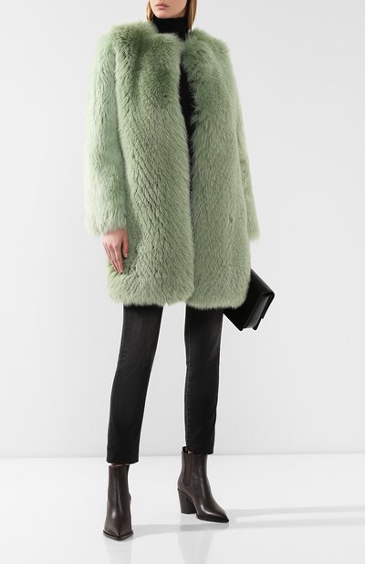 Шуба с поясом BLANCHA, арт. 19120/202/75/PISTACHI0, фото 2
