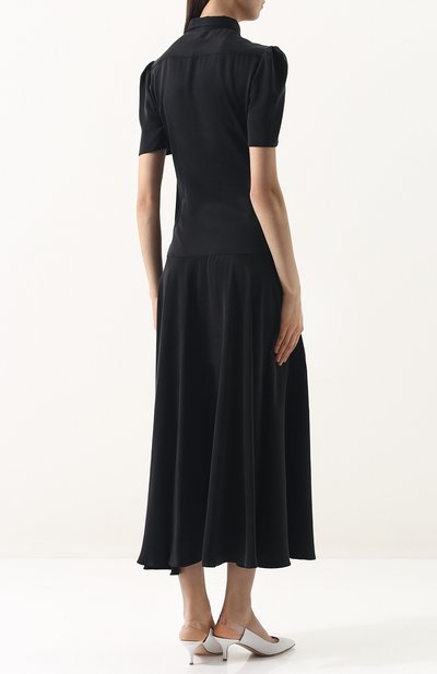 Однотонное шелковое платье-миди HILLIER BARTLEY, арт. DR 170 F12 CREPE SATIN, фото 4