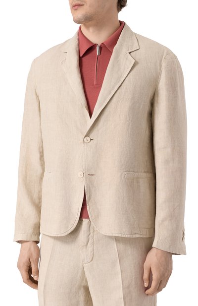 Пиджак из хлопка и льна INLINUM, арт. JAC0B, фото 4