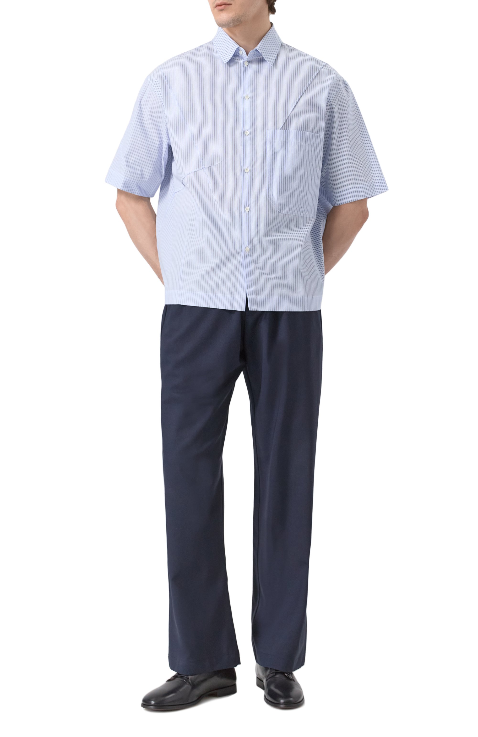 Хлопковая рубашка ISABEL BENENATO, арт. UW58S25, фото 2