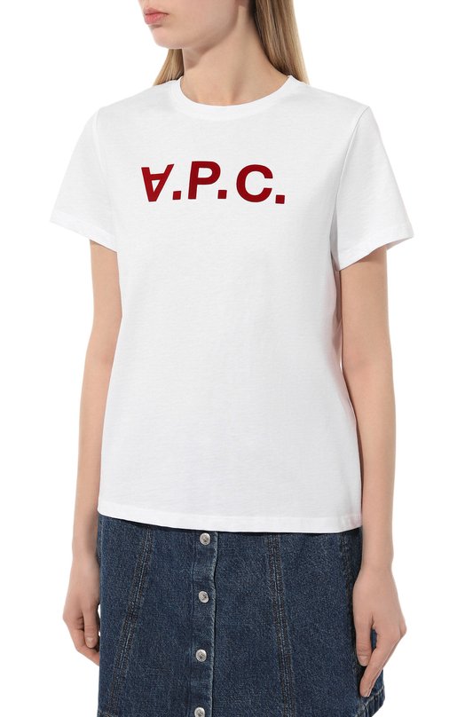 Хлопковая футболка A.P.C. C0BQX-F26944 Белый  C0BQX-F26944 Фото 3
