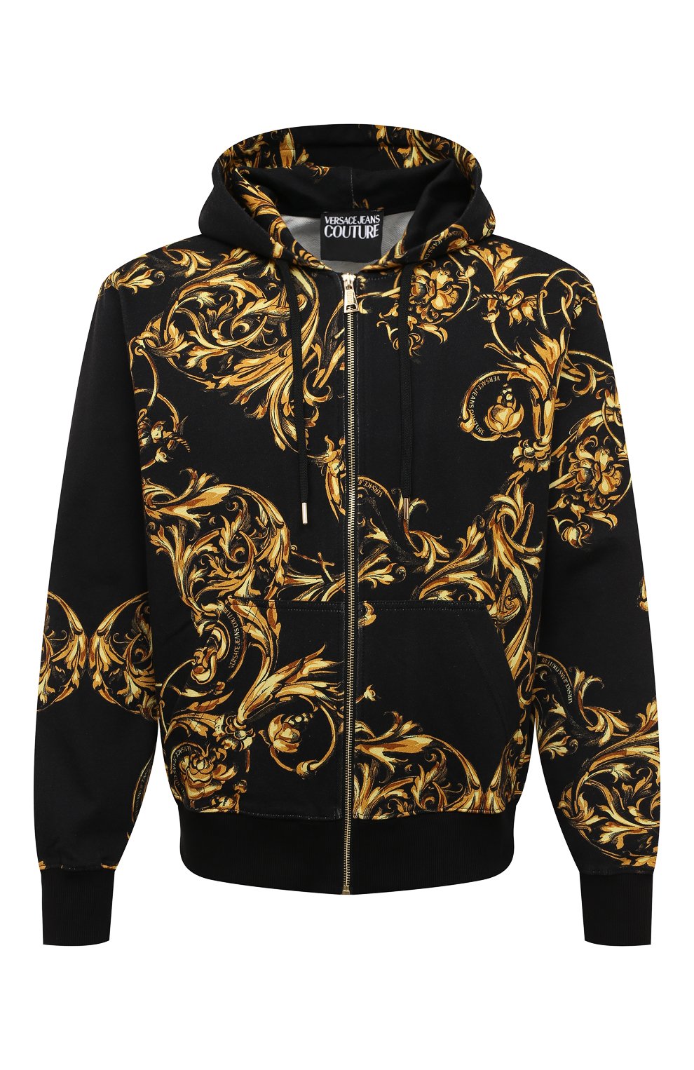 Хлопковая толстовка VERSACE JEANS COUTURE, арт. 72GAI3Z0-72UP301 REG PRINT GARLAND FELPA PRINT GAR, фото 1