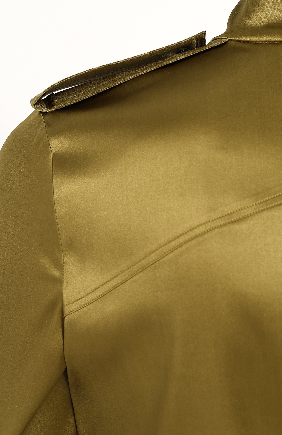 Шелковая блуза с погонами и воротником-стойкой TOM FORD, арт. CA3102-FAX334, фото 5