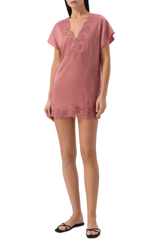 Сорочка из шелка и вискозы Marjolaine 4BON0501 Розовый  4BON0501 Фото 2