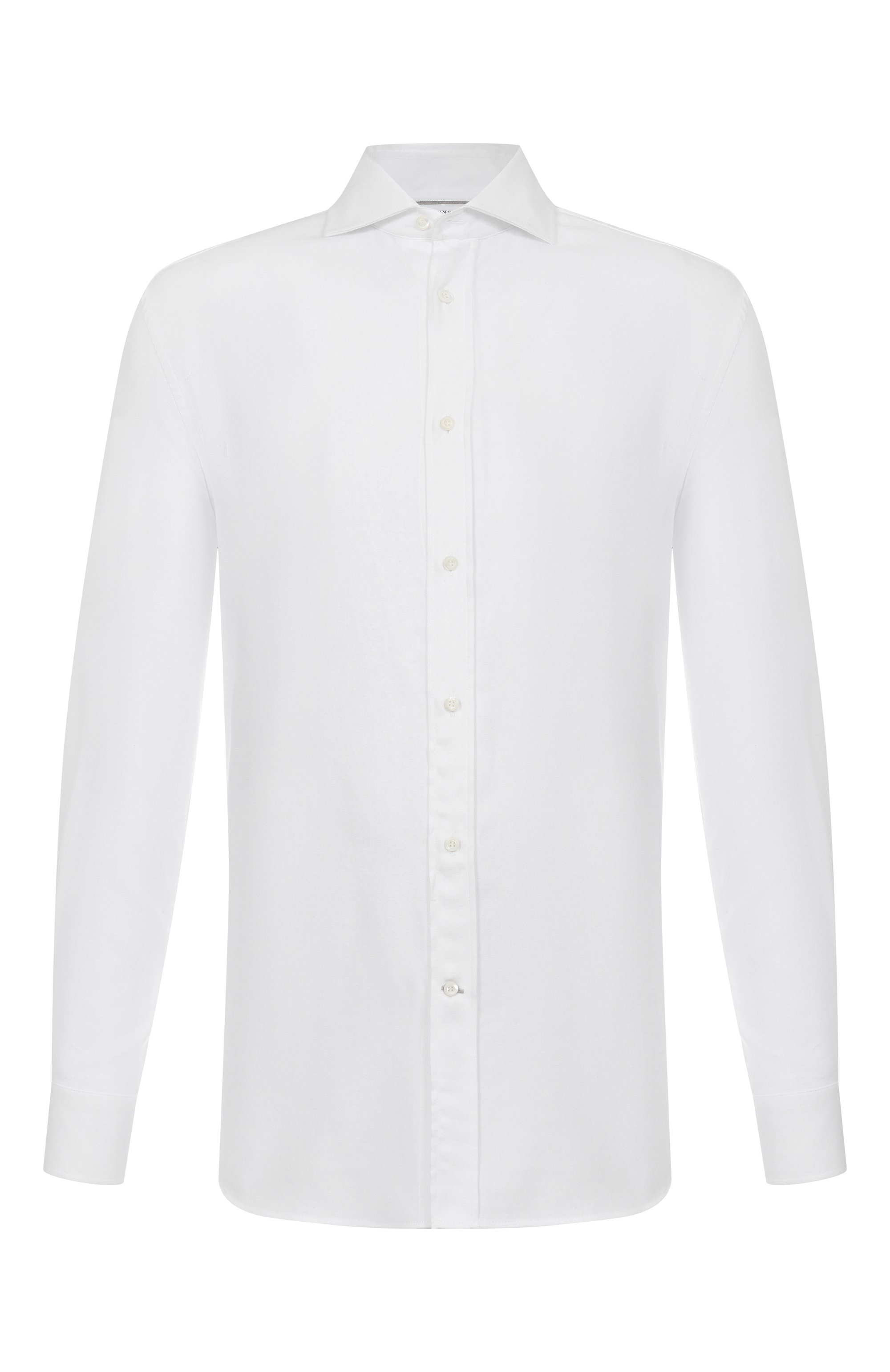 Рубашка из хлопка и лиоцелла BRUNELLO CUCINELLI белого цвета по цене 55500 руб., арт. MY6370627, фото 1 Рубашка из хлопка и лиоцелла BRUNELLO CUCINELLI, арт. MY6370627, фото 1