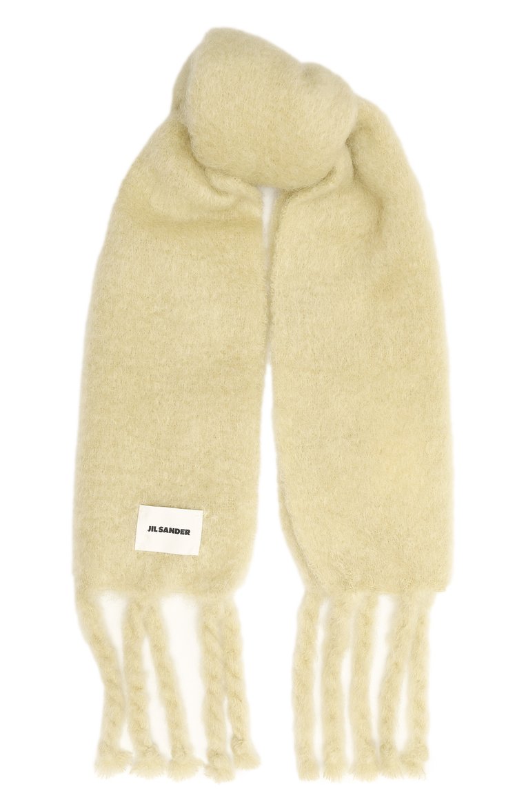 Женский шерстяной шарф JIL SANDER  цвета, арт. J52TE0006/J40041 | Фото 1 (Материал: Шерсть, Текстиль; Нос: Не проставлено)