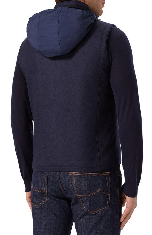 Жилет из шерсти и кашемира Corneliani 26C571-2618267 Синий  26C571-2618267 Фото 6