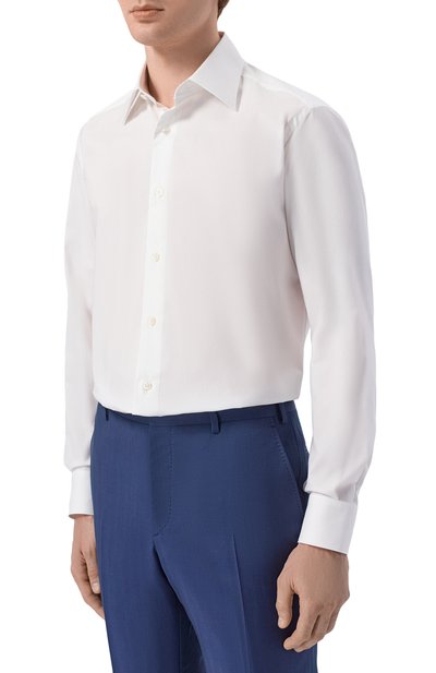 Хлопковая сорочка BRIONI белого цвета по цене 79950 руб., арт. RCB40M/0A04Q, фото 3 Хлопковая сорочка BRIONI, арт. RCB40M/0A04Q, фото 3
