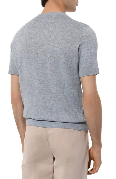 Джемпер изо льна и хлопка BRUNELLO CUCINELLI, арт. M2L00310, фото 4