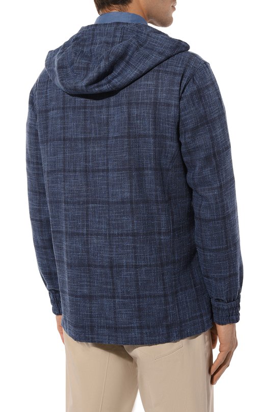 Толстовка из шерсти и шелка Kiton UMC010K0641C Синий  UMC010K0641C Фото 4