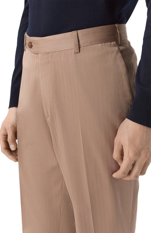 Хлопковые брюки Brioni RPCW0L/PD010 Бежевый  RPCW0L/PD010 Фото 5