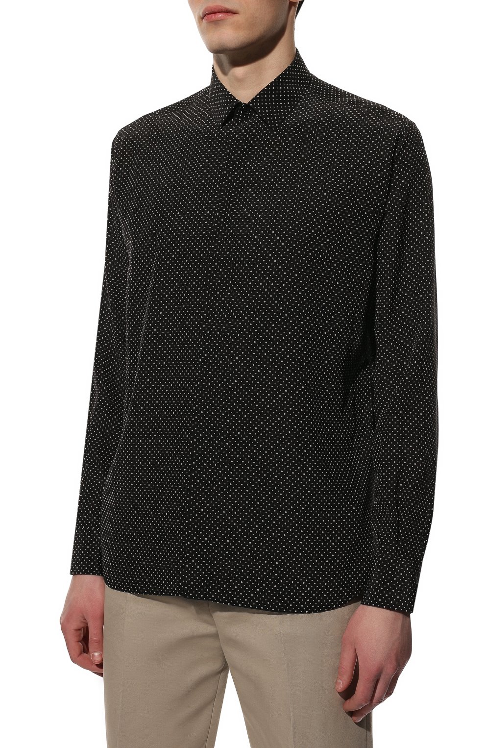 Шелковая рубашка SAINT LAURENT, арт. 646850/Y2E62, фото 3