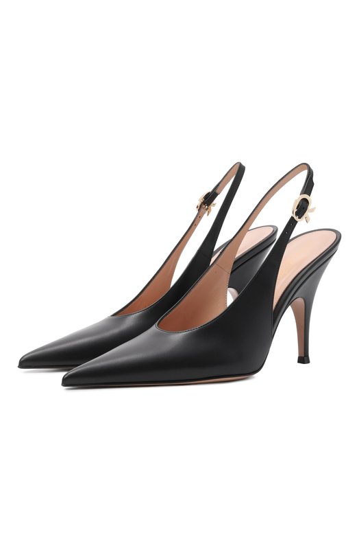 Кожаные туфли Sofia 95 Gianvito Rossi G95605.95RIC.VITNER0 Чёрный G95605.95RIC.VITNER0