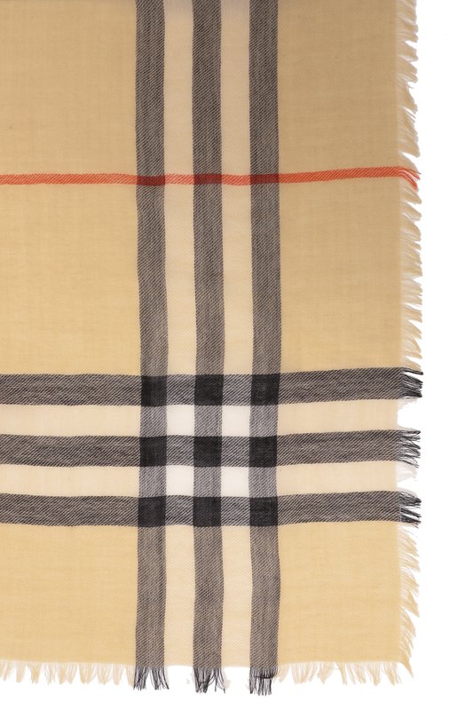 Шерстяной шарф Burberry 8085069 Бежевый  8085069 Фото 4