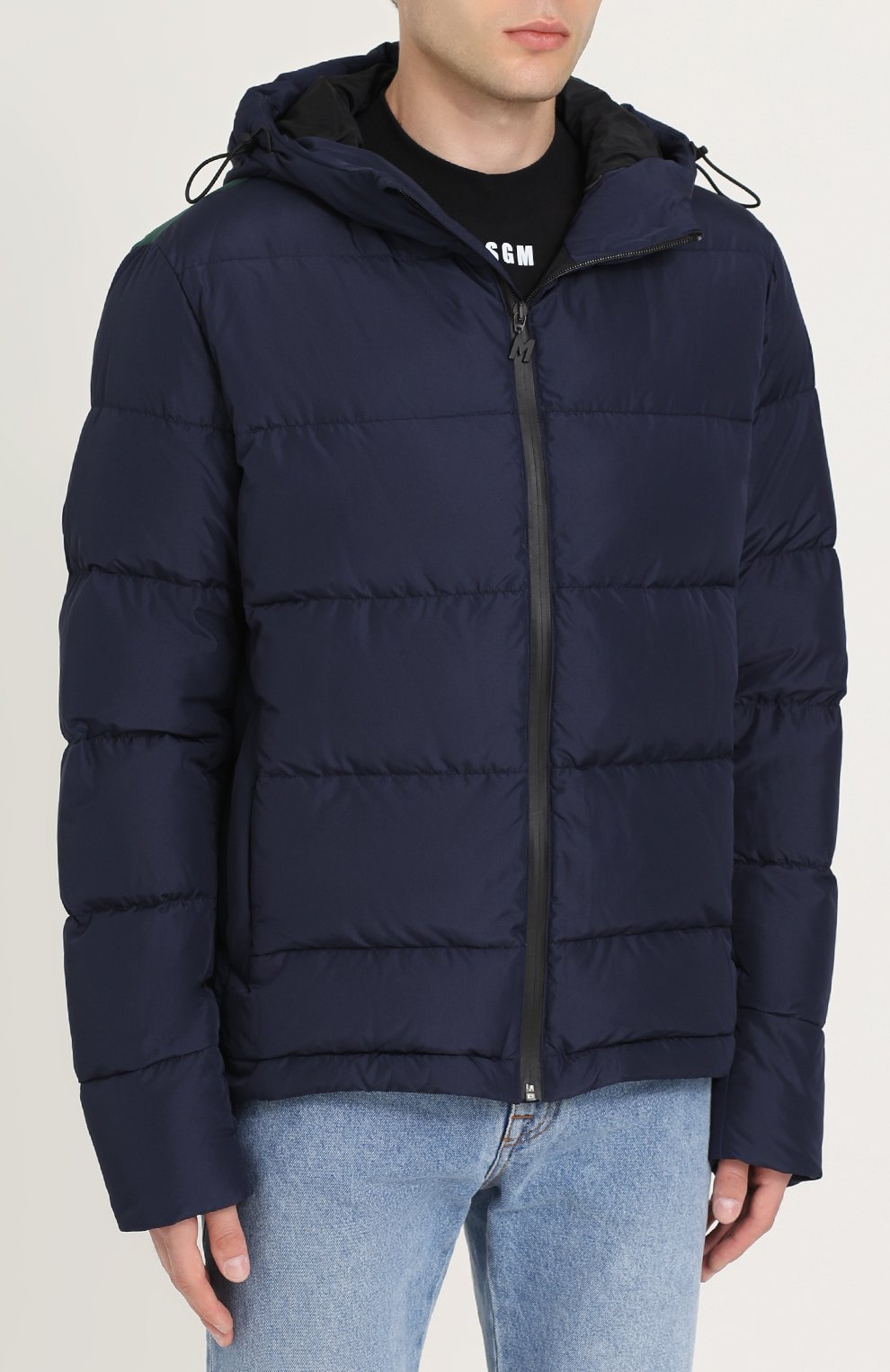 Стеганый пуховик на молнии с капюшоном MSGM, арт. 2340MH05 174702, фото 3