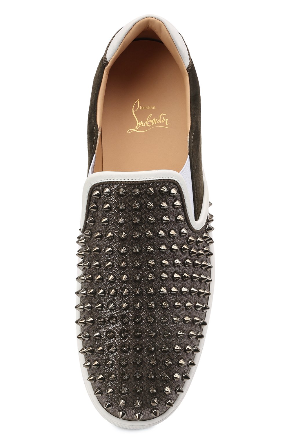 Комбинированные слипоны sailor boat CHRISTIAN LOUBOUTIN разноцветного цвета по цене 99500 руб., арт. 1210858/SAIL0R B0AT 0RLAT0 SPIKES FLAT, фото 5 Комбинированные слипоны sailor boat CHRISTIAN LOUBOUTIN, арт. 1210858/SAIL0R B0AT 0RLAT0 SPIKES FLAT, фото 5