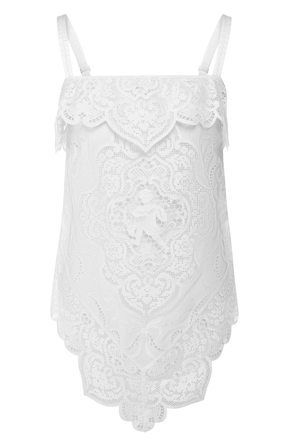 Кружевной топ DOLCE & GABBANA белого цвета по цене 228000 руб., арт. F73E7Z/FG1AC, фото 1 Кружевной топ DOLCE & GABBANA, арт. F73E7Z/FG1AC, фото 1